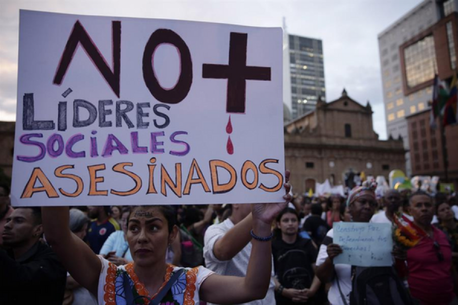 215 líderes sociales fueron asesinados en Colombia durante 2022