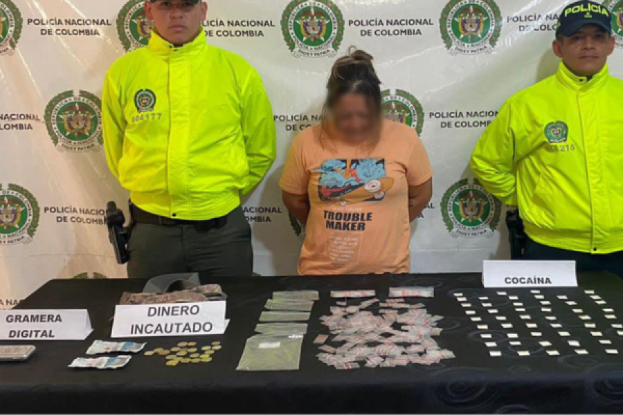 Mujer fue capturada por tráfico de estupefacientes en San Agustín