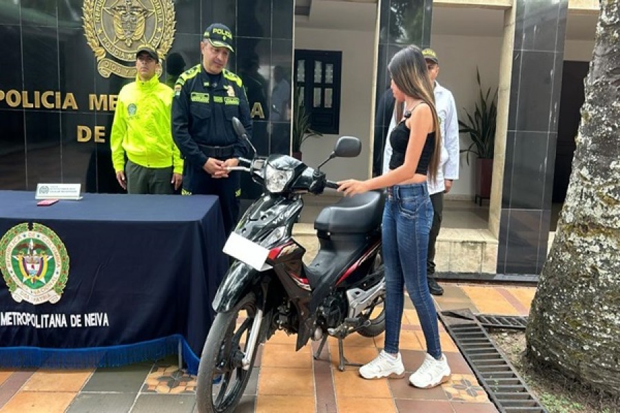 Recuperación de motocicleta y celular en la ciudad de Neiva