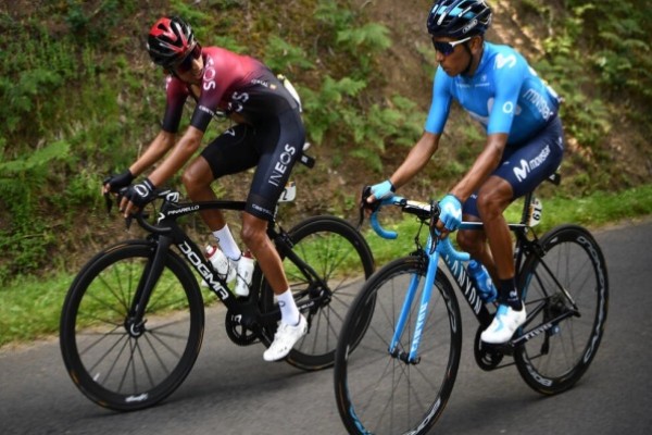 Nairo Quintana y Egan Bernal, en el Tour Colombia-2024